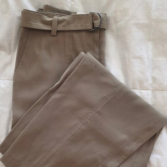 Nine West Women Belted High Rise Cargo Pant Tapered Leg Brown/Khaki Size M NWT - Picture 6 of 8